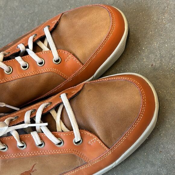 FootJoy Countour Casual 10.5 golf shoes UT logo orange brown - Picture 5 of 13